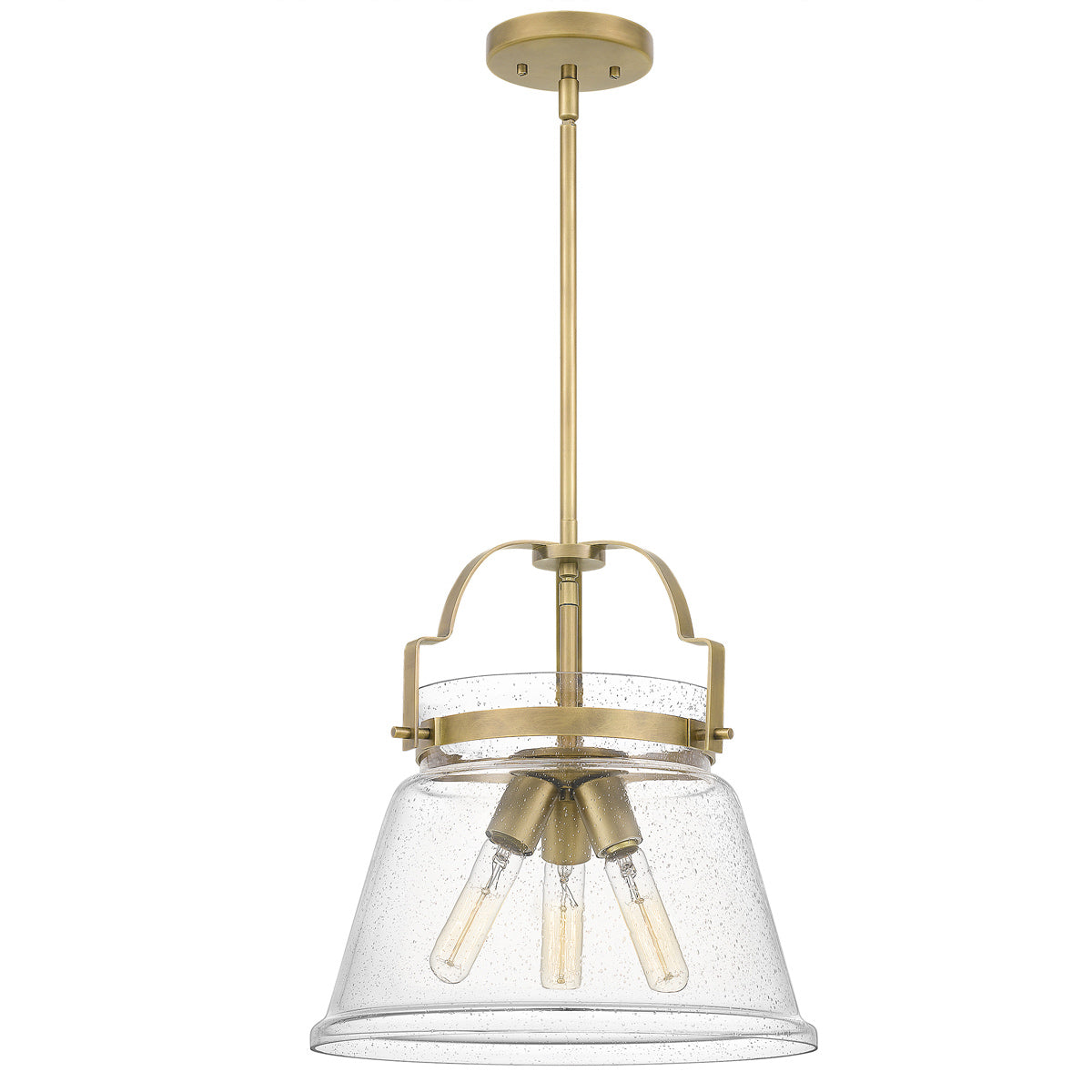 Quintiesse Wimberley 3 Light Pendant in Weathered Brass