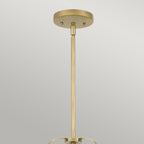 Quintiesse Wimberley 3 Light Pendant in Weathered Brass