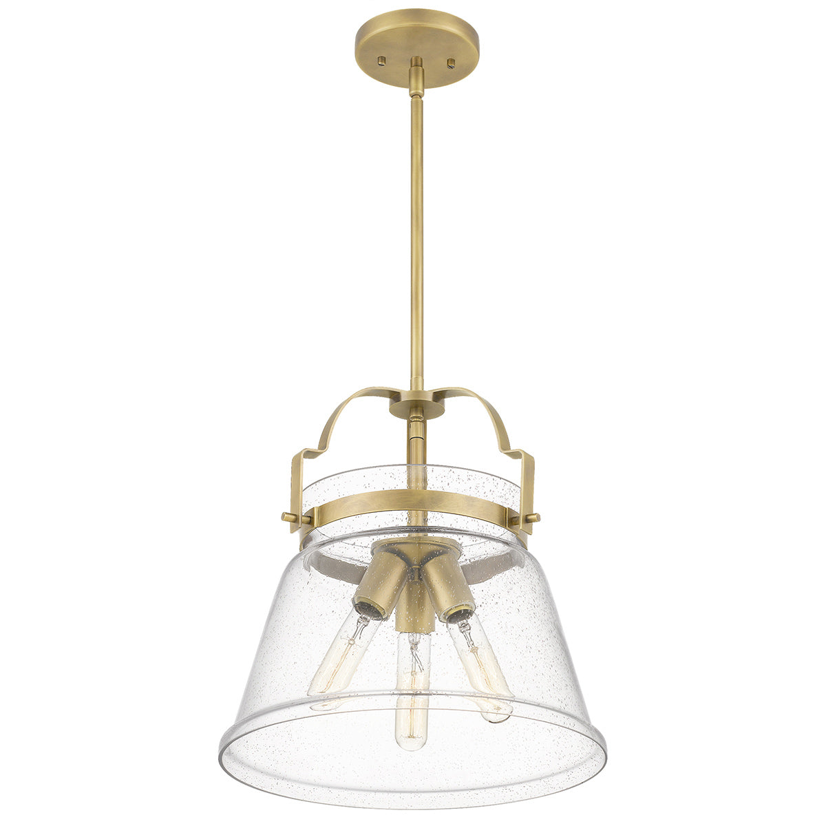 Quintiesse Wimberley 3 Light Pendant in Weathered Brass