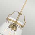 Quintiesse Wimberley 3 Light Pendant in Weathered Brass