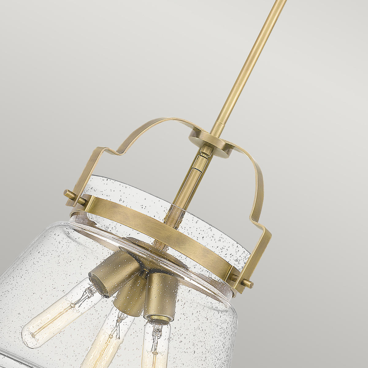 Quintiesse Wimberley 3 Light Pendant in Weathered Brass