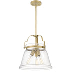 Quintiesse Wimberley 3 Light Pendant in Weathered Brass