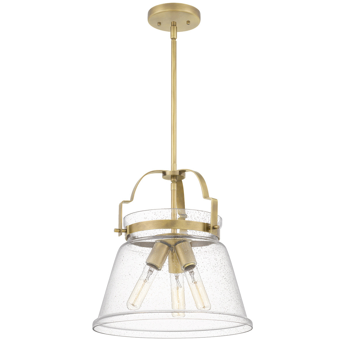 Quintiesse Wimberley 3 Light Pendant in Weathered Brass
