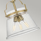 Quintiesse Wimberley 3 Light Pendant in Weathered Brass