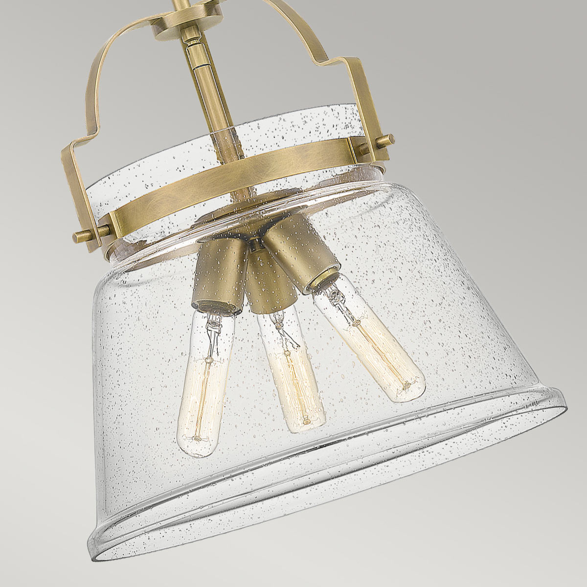 Quintiesse Wimberley 3 Light Pendant in Weathered Brass