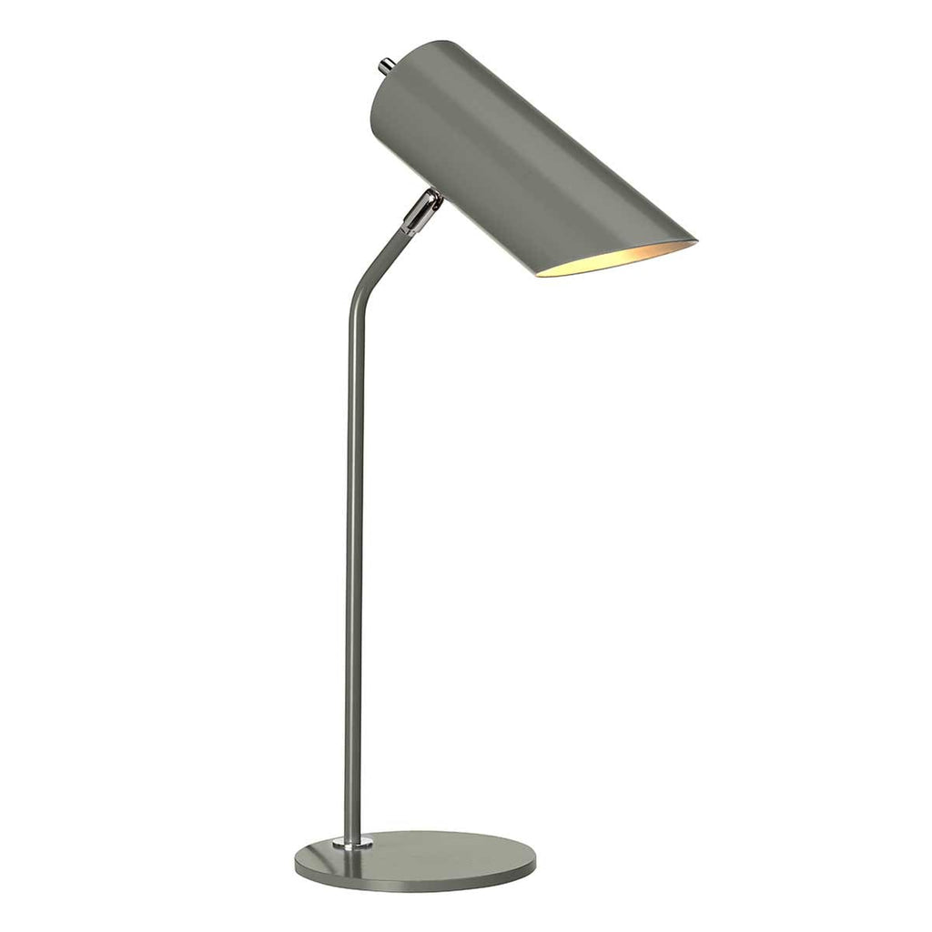 Elstead Quinto Table Lamp in Dark Grey and Polished Nickel