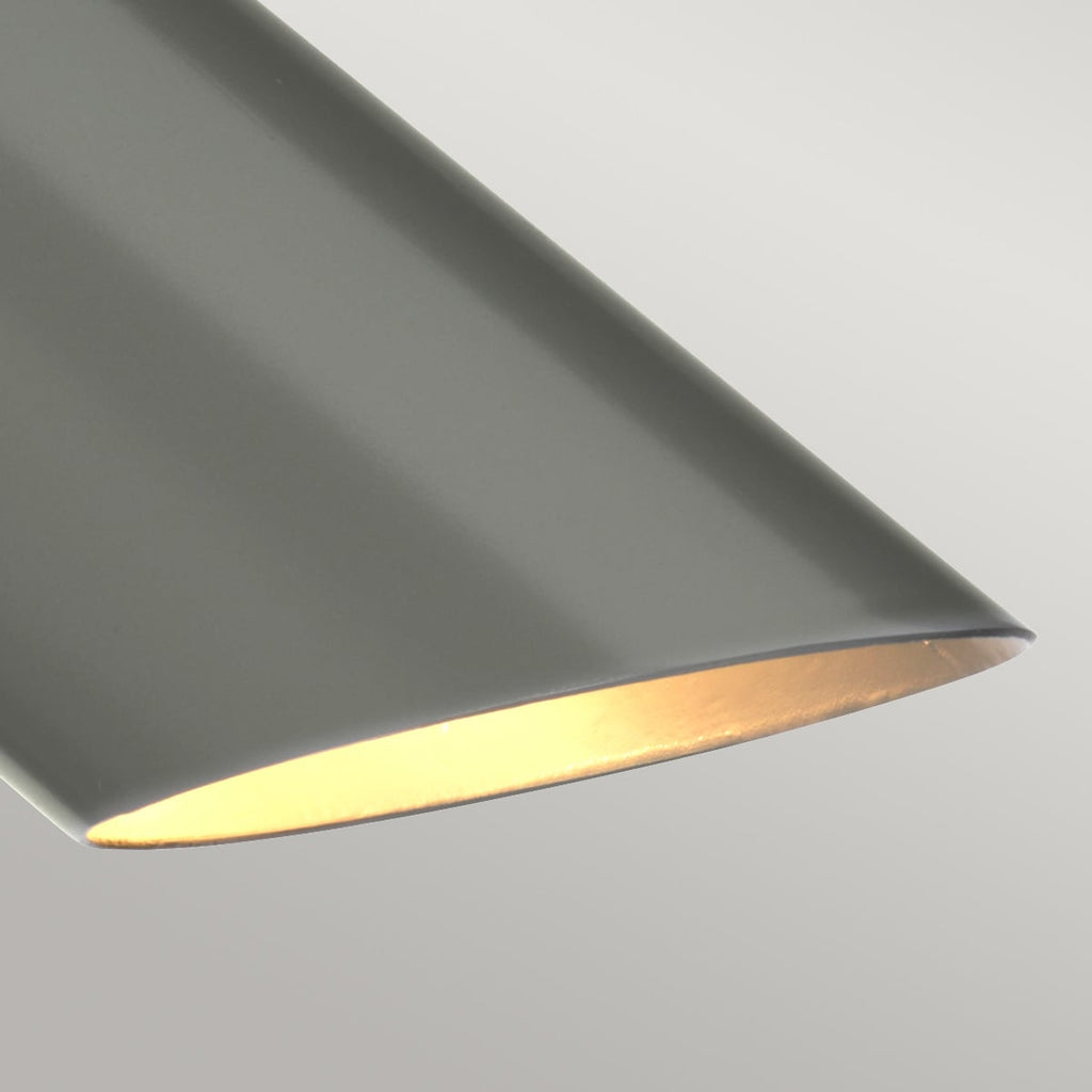 Elstead Quinto Table Lamp in Dark Grey and Polished Nickel