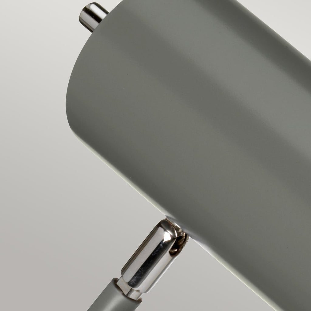 Elstead Quinto Table Lamp in Dark Grey and Polished Nickel