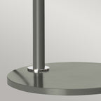 Elstead Quinto Table Lamp in Dark Grey and Polished Nickel