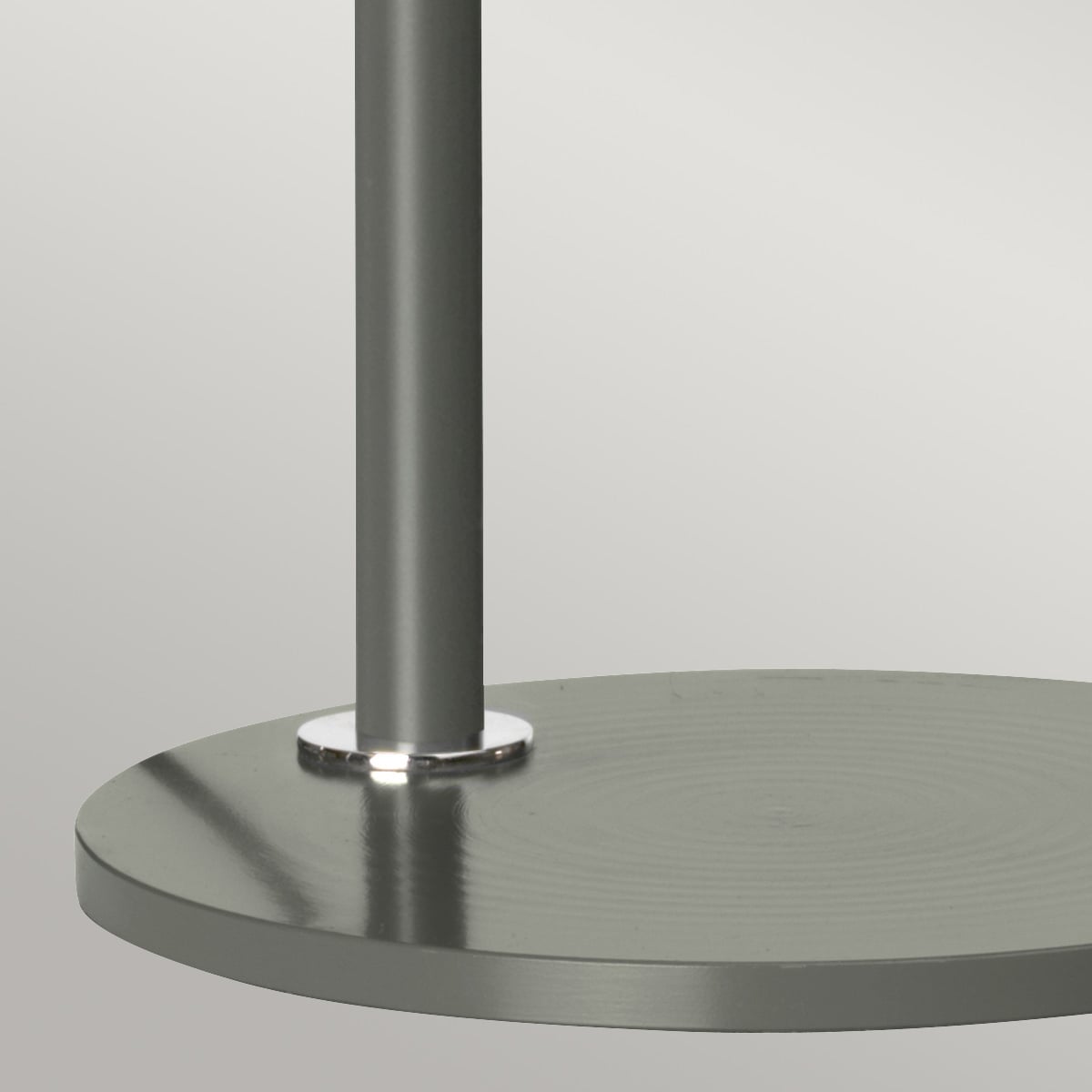 Elstead Quinto Table Lamp in Dark Grey and Polished Nickel