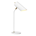 Elstead Quinto Table Lamp in White and Aged Brass