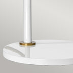 Elstead Quinto Table Lamp in White and Aged Brass
