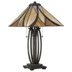 Quoizel Asheville Tiffany Table Lamp in Valiant Bronze