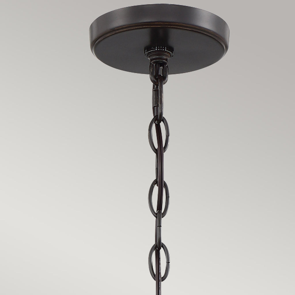 Quoizel Casablanca 3 Light Pendant Palladian Bronze with Rope Shade