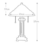 Quoizel Chastain Tiffany Desk Lamp in Vintage Bronze