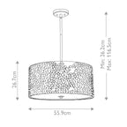 Quoizel Confetti Large 4 Light Pendant Light in Old Silver