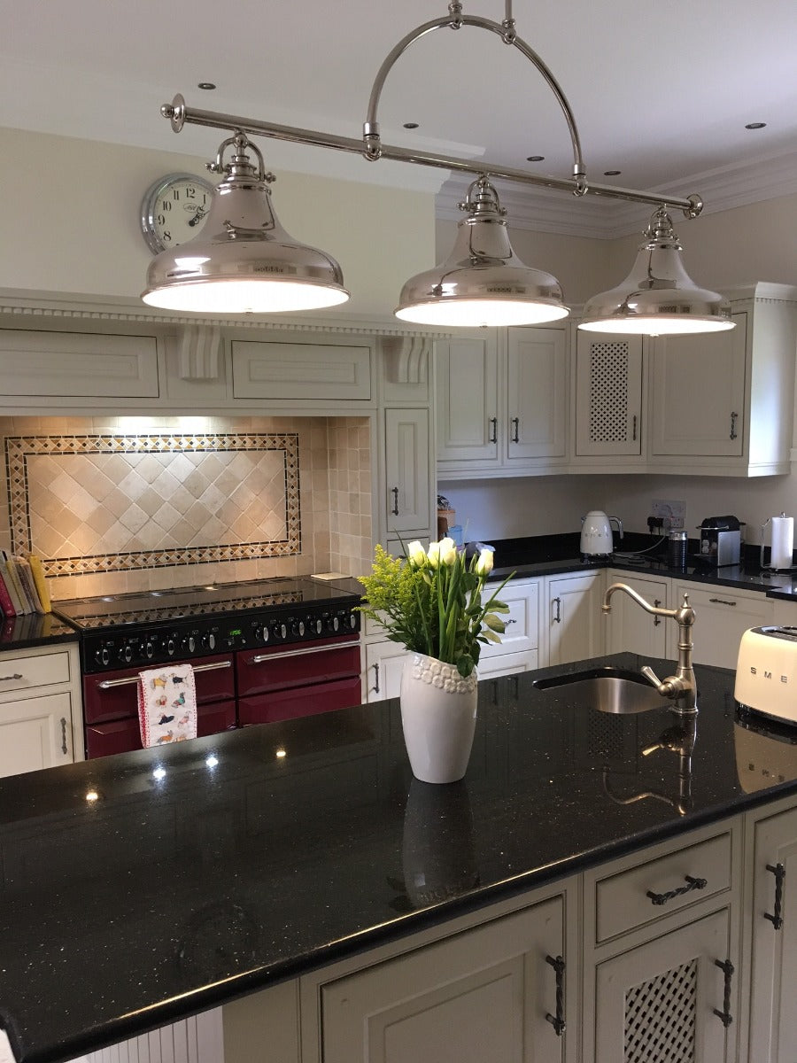 Quoizel Emery 3 Light Bar Pendant Light in Imperial Silver