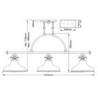 Quoizel Emery 3 Light Bar Pendant Light in Imperial Silver
