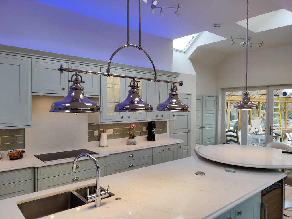 Quoizel Emery 3 Light Bar Pendant Light in Imperial Silver