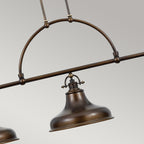 Quoizel Emery 3 Light Bar Pendant Light in Palladian Bronze