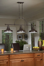 Quoizel Emery 3 Light Bar Pendant Light in Palladian Bronze