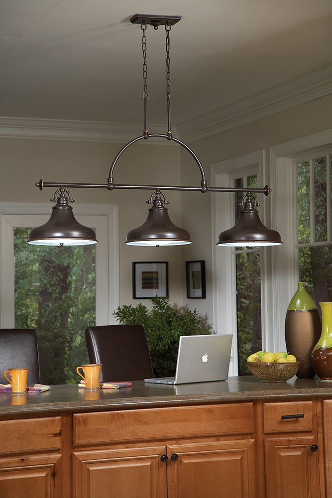 Quoizel Emery 3 Light Bar Pendant Light in Palladian Bronze