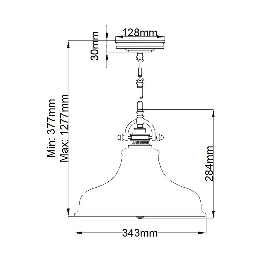 Quoizel Emery Medium Pendant Light in Imperial Silver