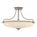 Quoizel Griffin 4 Light Semi Flush Ceiling Light in Antique Nickel
