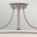 Quoizel Griffin 4 Light Semi Flush Ceiling Light in Antique Nickel