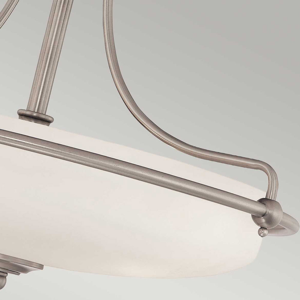 Quoizel Griffin 4 Light Semi Flush Ceiling Light in Antique Nickel