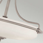 Quoizel Griffin 4 Light Semi Flush Ceiling Light in Antique Nickel