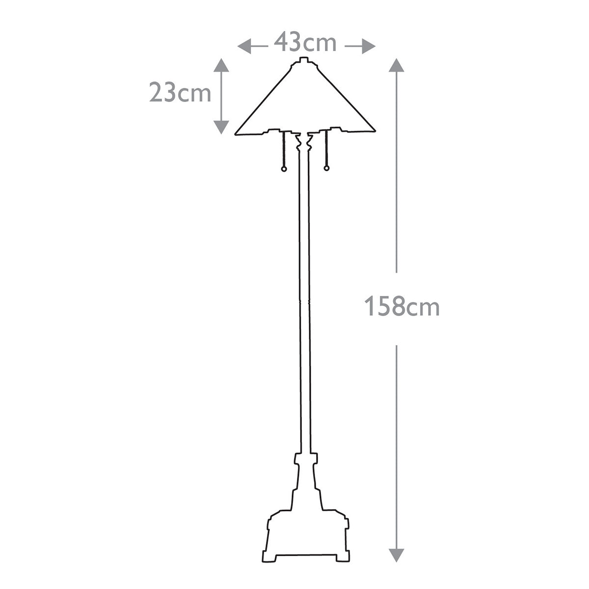 Quoizel Inglenook Tiffany Floor Lamp in Valiant Bronze