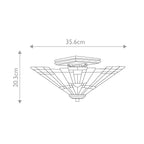 Quoizel Inglenook Tiffany Semi Flush Ceiling Light in Valiant Bronze