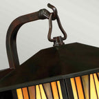 Quoizel Inglenook Tiffany Small Outdoor Wall Lantern in Valiant Bronze