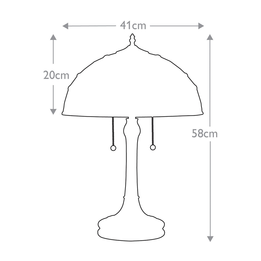 Quoizel Kami Tiffany Table Lamp in Vintage Bronze