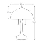 Quoizel Kami Tiffany Table Lamp in Vintage Bronze