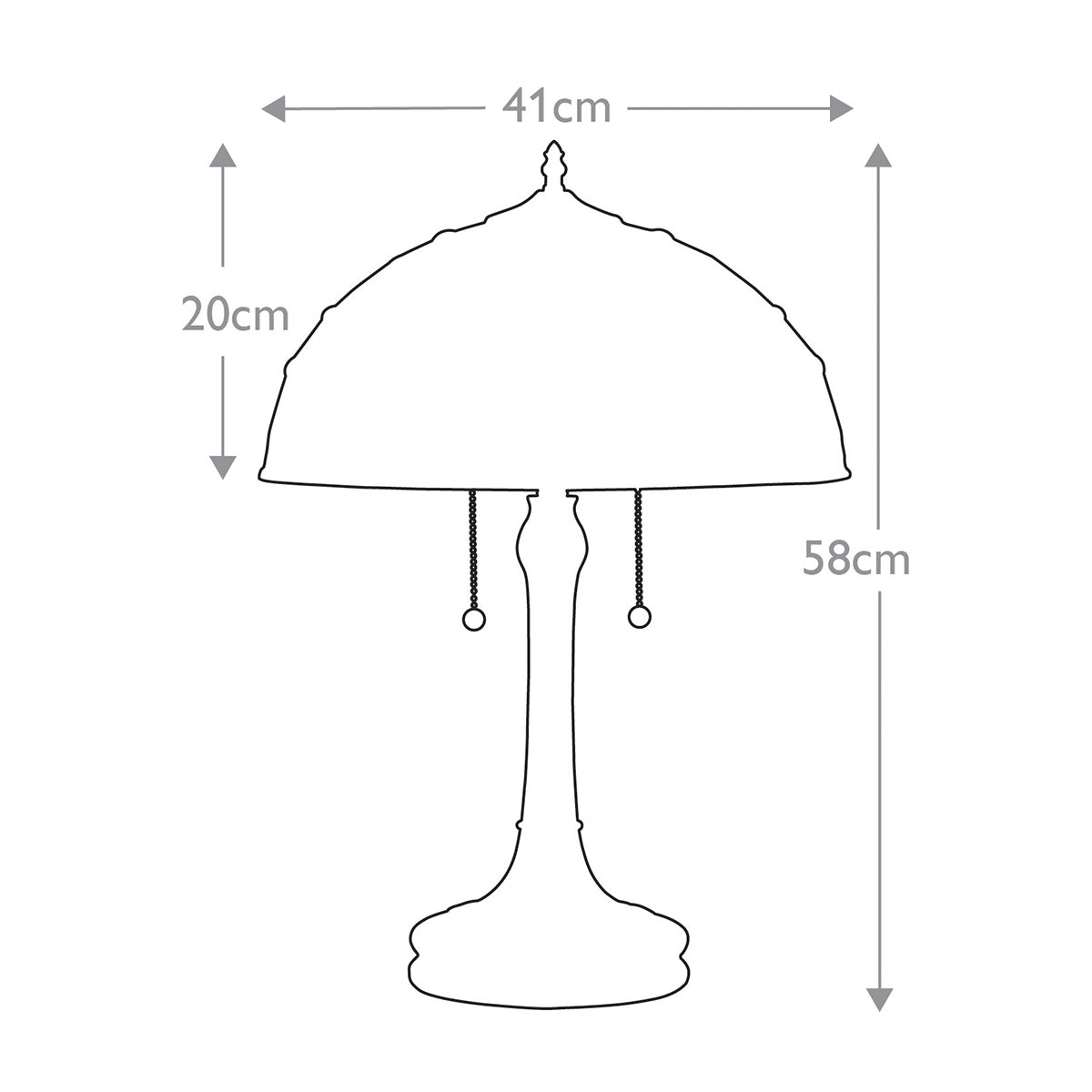 Quoizel Kami Tiffany Table Lamp in Vintage Bronze