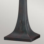 Quoizel Navajo 2 Light Tiffany styleTable Lamp Bronze with Art Glass Shade