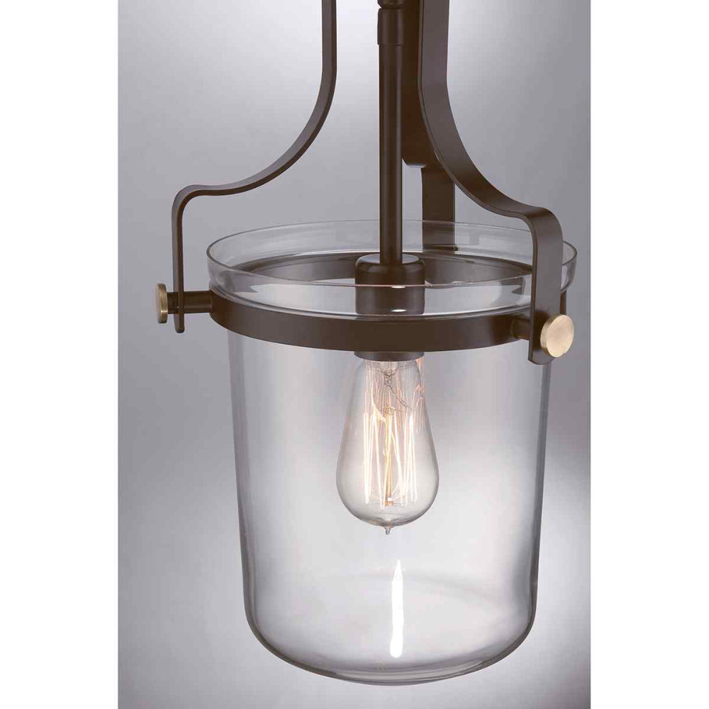 Quoizel Penn Station 1 Light Mini Pendant Western Bronze QZ-PENN-STATION-S-WT