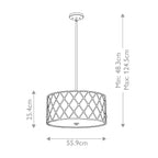 Quoizel QZ/BROWNLATT/P/L Brown Lattice 4Lt Copper Canyon Large Ceiling Pendant
