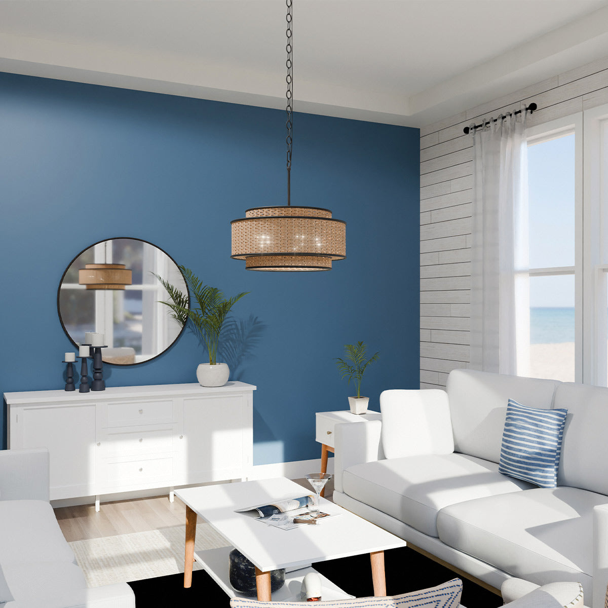 Quoizel Teton 5 Light Pendant Matte Black