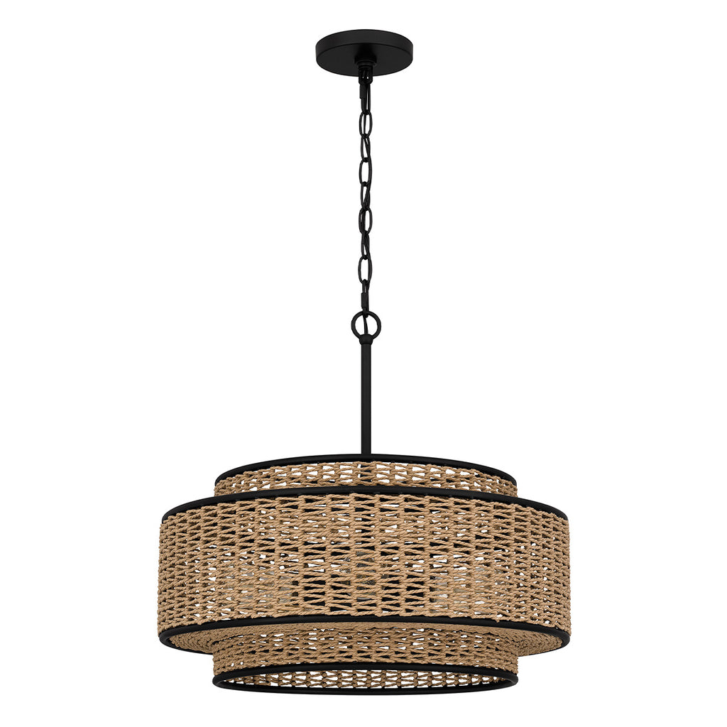 Quoizel Teton 5 Light Pendant Matte Black