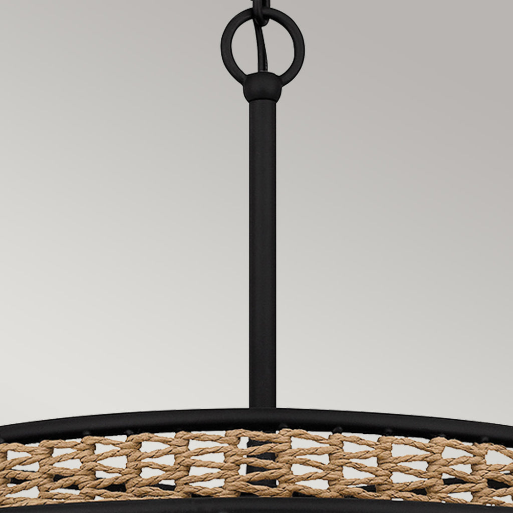 Quoizel Teton 5 Light Pendant Matte Black