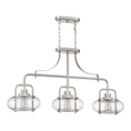 Quoizel Trilogy 3 Light Bar Pendant Light in Brushed Nickel