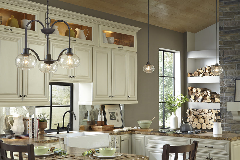 Quoizel Trilogy 3 Light Pendant Light in Old Bronze