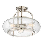 Quoizel Trilogy 3 Light Semi Flush Ceiling Light in Brushed Nickel