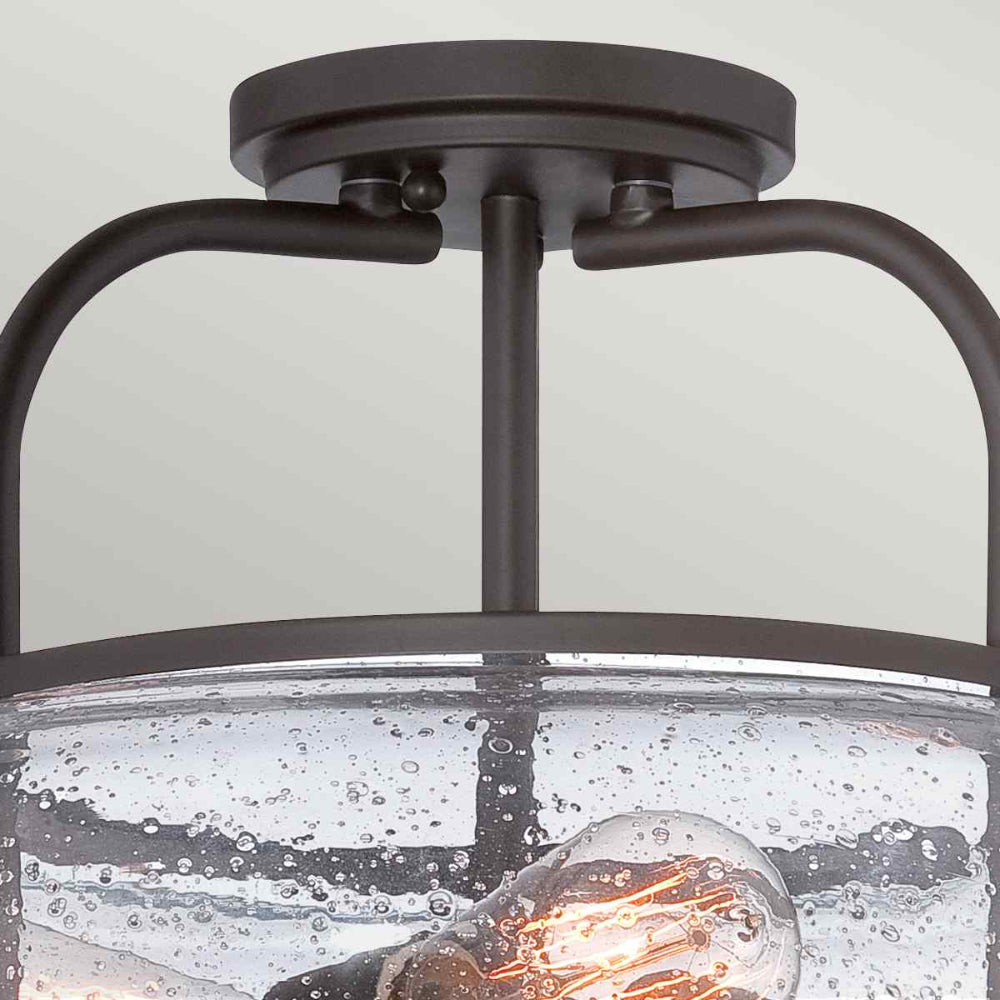Quoizel Trilogy Medium Semi Flush Ceiling Light in Old Bronze