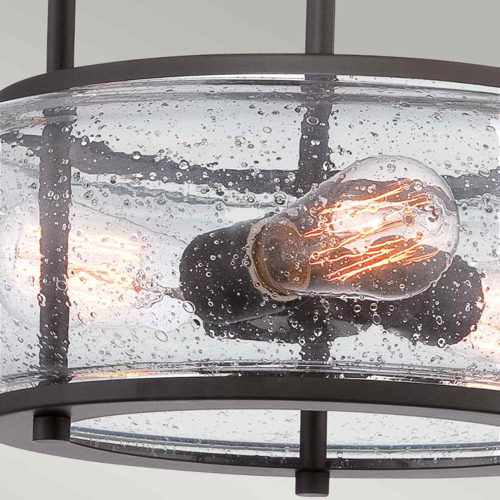 Quoizel Trilogy Medium Semi Flush Ceiling Light in Old Bronze