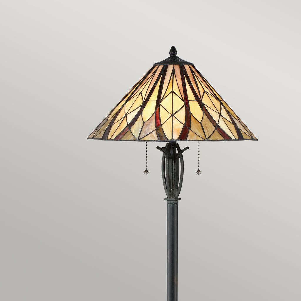 Quoizel Victory Tiffany Floor Lamp in Bronze