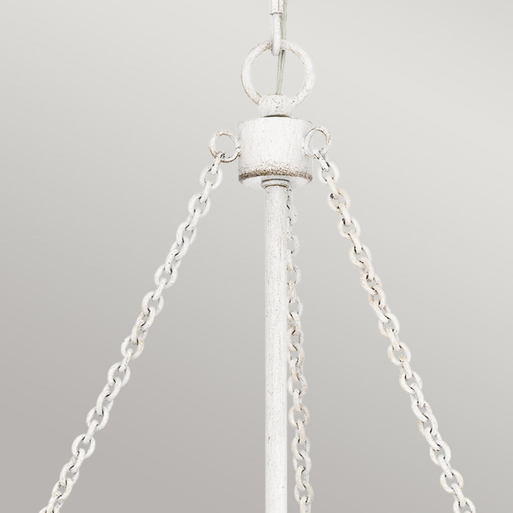 Quoizel Waylon 4 Light Pendant Antique White with Rope Shade